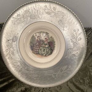 Pair of Vintage Farberware Decorative Plaques Forged Wrought Hammered Aluminum‎